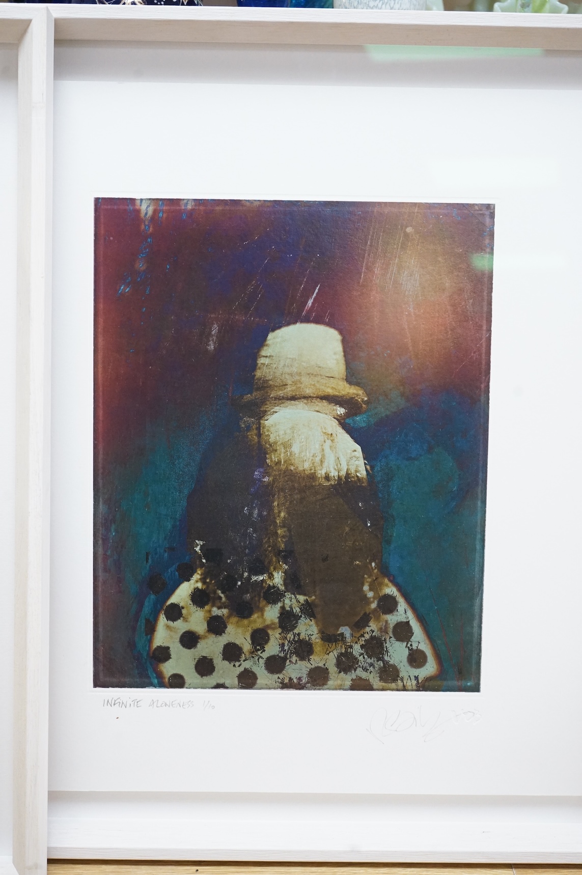 Valda Bailey (contemporary), abstract figures comprising ‘Without Rest or Pause’ and ‘Infinite Aloneness’, inscribed in pencil, one signed and limited edition, two photographic prints, each 45 x 40cm